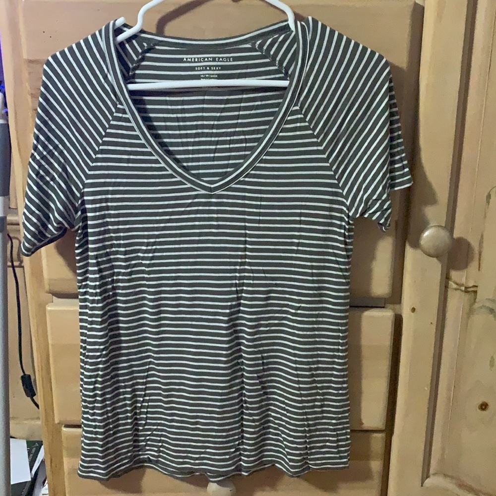 American Eagle Striped Tee